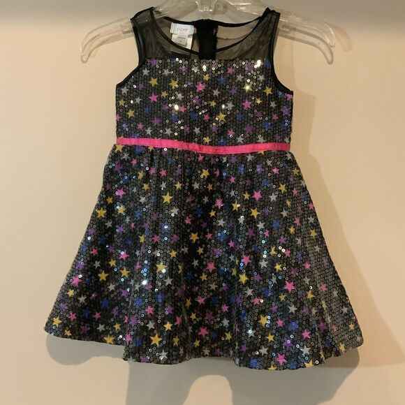 Piper Baby Sleeveless Star Sequin Tulle Dress 5T - Picture 8 of 13